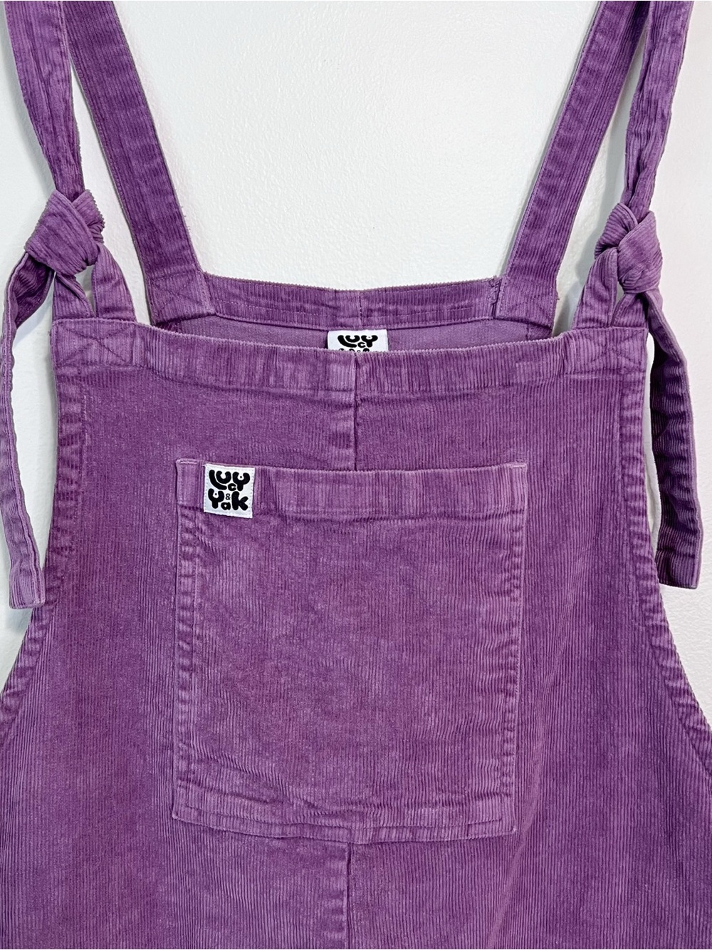 Lucy & Yak Original Corduroy Dungarees Overalls Purple Cotton Size US 18L UK 22L - Picture 4 of 13
